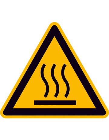 Warnschild Folie SL 100 mm Warnung vor heißer Oberfläche - Safety Marking