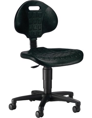 Arbeitsstuhl TEC 20 Sitz PU-Schaum schwarz Sitzhöhe 420-550 mm mit Rollen - Topstar