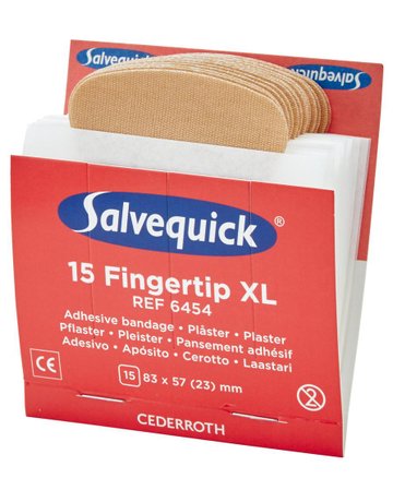 Salvequick Nachfüllpackung 6x15Pfl.Fingerspitzen extra groß