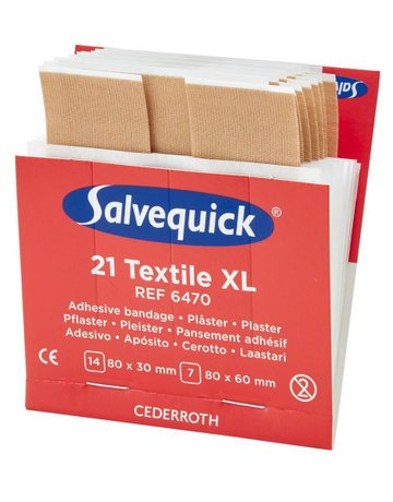 Salvequick Nachfüllpackung 6x21Pfl.Textil extra groß