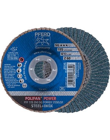 Fächerschleifscheibe Z 60SG gerade 115mm K60 Pferd