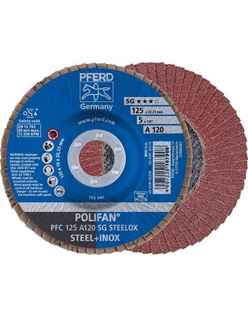 Fächerschleifscheibe A120SG gewölbt 125mm K120Pferd