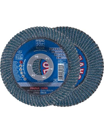 Fächerschleifscheibe Z 40SGP CURVE L 115mm K40Pferd