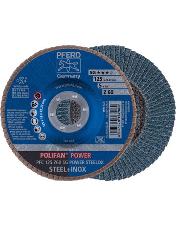 Fächerschleifscheibe Z 60SGP POWER 125mm K60 Pferd