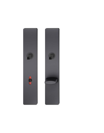 Langschildpaar ASL® 12 1410 eckig,WC/SS 78,schwarz gestr. - FSB