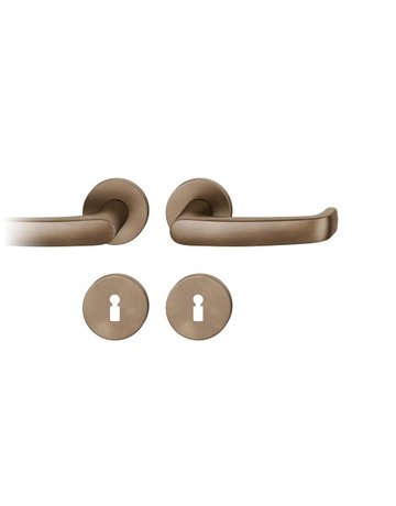 Drückergarnitur 12 1045 Rosette ,rd.,BB,8,d-bronze,TS39-58 - FSB