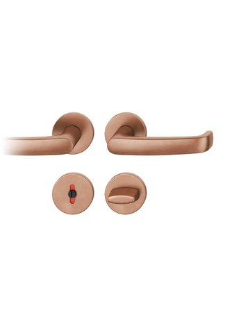 Drückergarnitur 12 1045 Rosette ,rd.,WC/SS,8,(8),h-bronze,TS39-58 - FSB