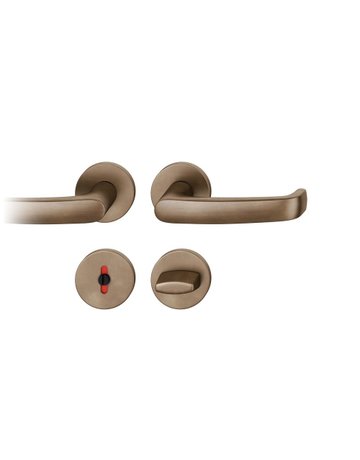 Drückergarnitur 12 1045 Rosette ,rd.,WC/SS,8,(8),d-bronze,TS39-58 - FSB