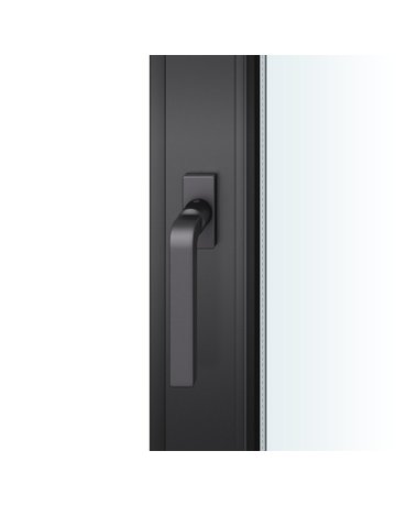 Fenstergriff 34 1004 Stand.,schm.eck.,7/24-38,schwarz gestr. - FSB