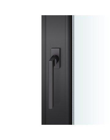 Fenstergriff 34 1035 Stand.,schm.eck.,7/24-38,schwarz gestr. - FSB