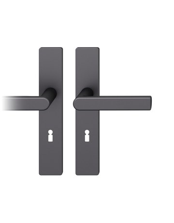 Drückergarnitur 12 1244 LS eck,BB72/8,sw,TS 39-58 - FSB