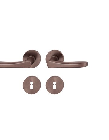 Drückergarnitur 12 1106 Rosette ,rd.,BB,8,d-bronze,TS39-58 - FSB