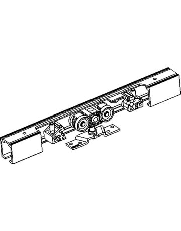 Schiebetürbeschlag,mit Laufschiene,Perlan 140, 2850mm,FB max.1440,naturton - GEZE