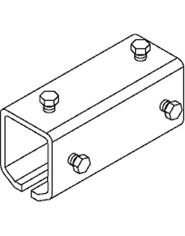 ZT- Verlaschungsmuffe, Apoll, 12,Gr. 0, Stahl verzinkt,B 41mm - GEZE