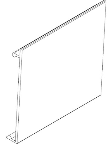 ZT-Abdeckprofil,L 3000mm, Aluminium, edelstahloptik eloxiert - GEZE