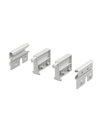 Tablarbodenarretierung, Set, weiß, links und rechts - Hettich