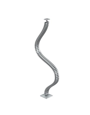 Möbel- Kabelkanal, vertikal, Slim, 9309812, Länge 1.310mm, Kunststoff silber - Hettich