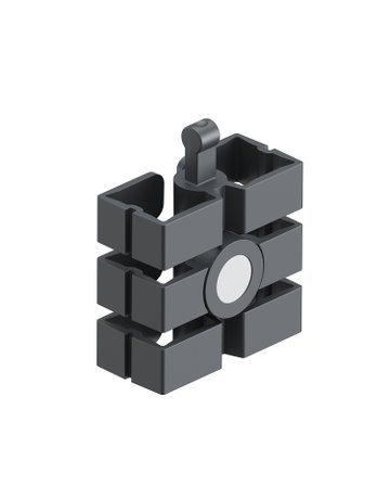 Magnethalter Slim 9309816 für Kabelführung, schwarz - Hettich