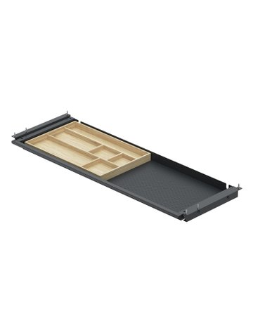 Möbel- Schubkastenset, SL Grip, 9309823, Breite 760mm, Tiefe 265mm, Höhe 39mm, schwarz - Hettich