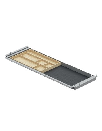 Möbel- Schubkastenset, SL Grip, 9309822, Breite 760mm, Tiefe 265mm, Höhe 39mm, silber - Hettich