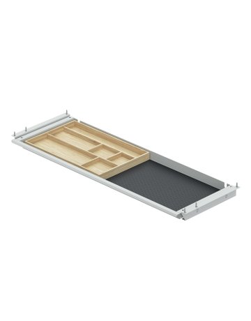 Möbel- Schubkastenset, SL Grip, 9309824, Breite 760mm, Tiefe 265mm, Höhe 39mm, weiß - Hettich