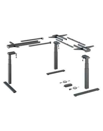 Möbel- Elektro-Tischgestell, 1200+1400x 2.000mm, Hub 660mm, Steelforce Pro 671 SLS, 9311391 - Hettich
