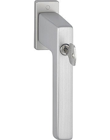 Drehkipp-Fenstergriff, abschließbar, Austin 0769S/U959 100NM, gleichschließend, DIN Links-Rechts, 7/43mm, edelstahloptik matt - HOPPE