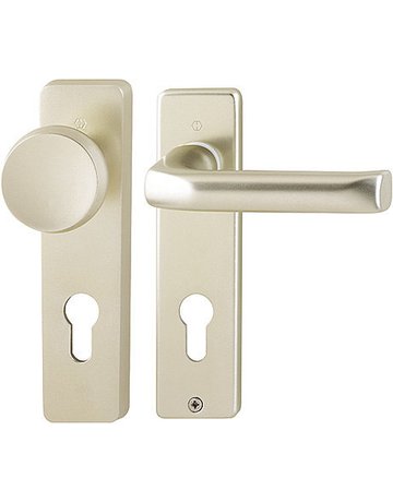 Wechsel-Kurzschildgarnitur London 54/227K/202KP/AP/113 PZ 8/72 mm Alu F2 - HOPPE