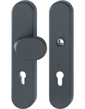 Sicherheits-Wechselgarnitur 86G/3331/3310 LS oval ,12mm,ES1/PZ 72/8,F9714M - HOPPE