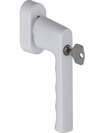 Fenstergriff Hamburg 0700S/UD9020 abschl.,Drehzyl.,7/32-42,RAL9016 - HOPPE