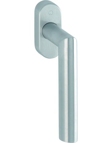 Drehkipp-Fenstergriff, Amsterdam E0400/U30, mit ovaler Rosette, Vierkant 7x 43, edelstahl matt - HOPPE