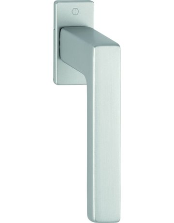 Drehkipp-Fenstergriff, Austin 0769/U959, mit flacher eckiger Rosette, Vierkant 7x 43, edelstahloptik matt - HOPPE