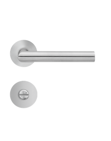 Drückerrosettengarnitur E900 BAD Edelstahl matt Slim Style Magnetros.