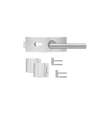 Glastürschloß EGS28 350A PZ 71 mit Bänder Edelstahl matt - Karcher Design