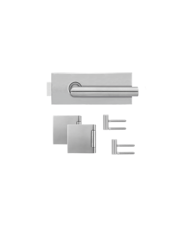 Glastürschloß EGS28 360Q OS 71 mit Bänder Edelstahl matt unverschließbar - Karcher Design