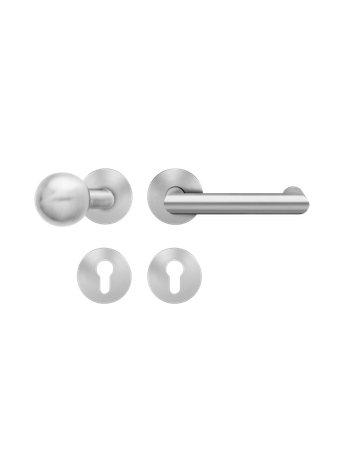Wechsel-Rosettengarnitur Kos XL EPRO10 GK4 PZ Edelstahl matt rechts TST 35-75mm - Karcher Design