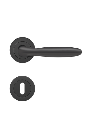 Drücker-Rosettengarnitur Korfu ER24 BB Kosmos schwarz TS 38-48mm - Karcher Design
