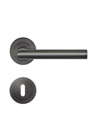 Drücker-Rosettengarnitur Rhodos ER28 BB Titan grau TS 38-47mm - Karcher Design