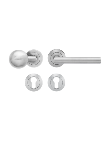 Wechsel-Rosettengarnitur Rhodos ER28 PZ Edelstahl matt rechts TS 39-48mm - Karcher Design