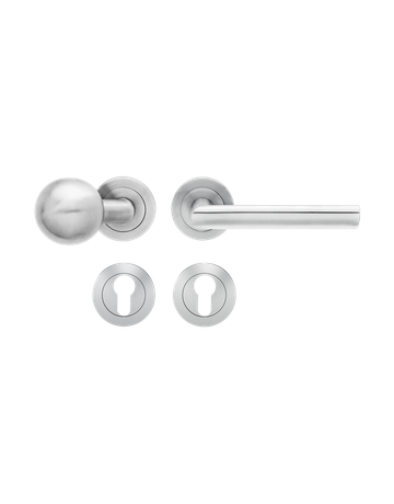 Wechsel-Rosettengarnitur Zypern ER29 PZ Edelstahl matt rechts TS 39-48mm - Karcher Design