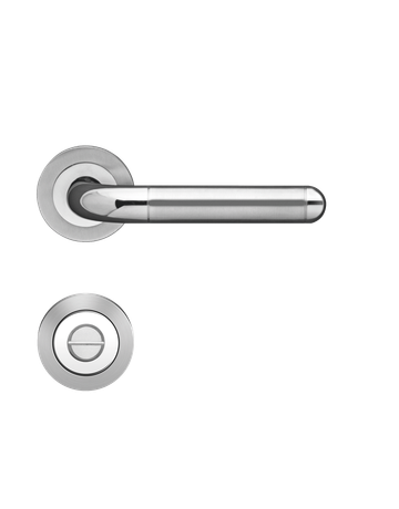 Drücker-Rosettengarnitur Lignano Steel ER35 BAD Edelstahl poliert /matt TS 39-45mm - Karcher Design