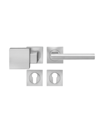 Wechsel-Rosettengarnitur Madeira ER45Q PZ Edelstahl matt rechts TS 39-48mm - Karcher Design