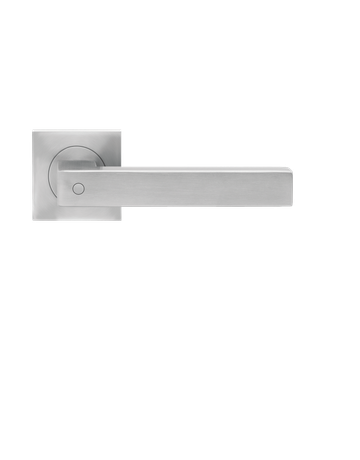 Drücker-Rosettengarnitur Seattle ER46Q DIN R ohne Schlüsselrosette Edelstahl matt KD Basic TS 45mm