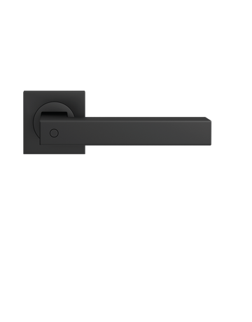 Drücker-Rosettengarnitur Seattle ER46Q DIN R ohne Schlüsselrosette Kosmos schwarz KD Basic TS 45mm