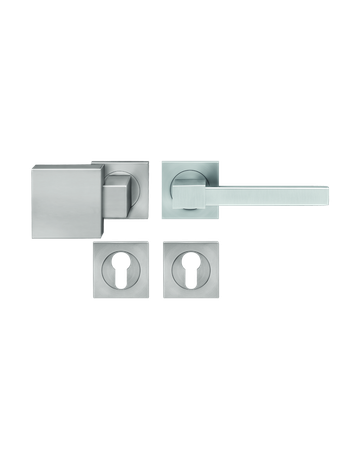 Wechsel-Rosettengarnitur Portland ER47Q PZ Edelstahl matt rechts TS 39-48mm - Karcher Design