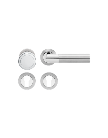 Wechsel-Rosettengarnitur Oregon ER48 PZ rechts Edelstahl poliert /matt TS 39-48mm - Karcher Design