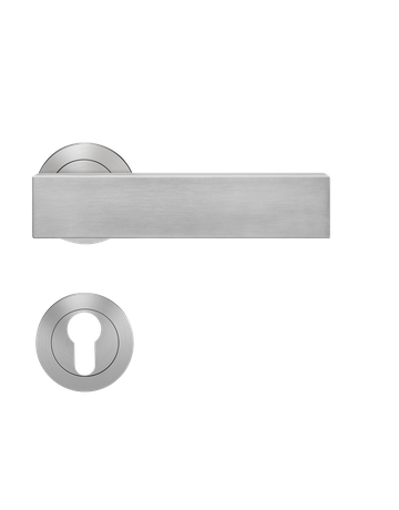 Drücker-Rosettengarnitur Milano ER52 PZ Edelstahl matt TS 39-48mm - Karcher Design