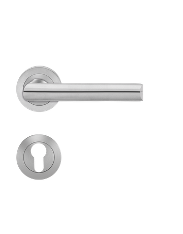 Drücker-Rosettengarnitur Paris ER55-PZ Edelstahl matt TS 38-48mm - Karcher Design