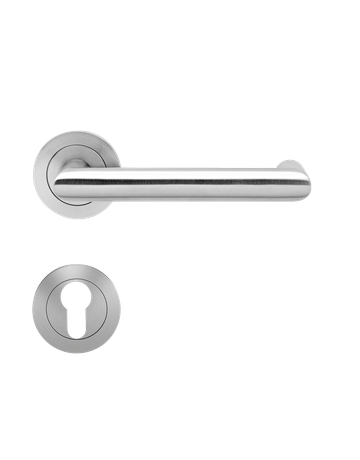 Drücker-Rosettengarnitur Kos ER20 PZ Edelstahl matt TS 38-48mm - Karcher Design