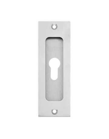 Schiebetürmuschel EZ1703Q PZ gelocht Edelstahl matt - Karcher Design